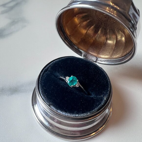 Luxury 1930s Birk's .925 Sterling Silver Bell-shaped Ring Box - Picture 11 of 13